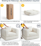 Versatile 2 in 1 Boneless Armchair Chaise Lounge Chair Indoor, Convertible Sleeper Chairs Couch Folding Sofa Bed Oversized Comfy Futon Floor Sofa BeanBag for Reading Nook Living Room Bedroom