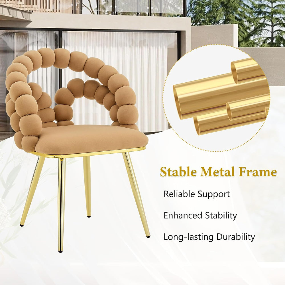Aoowow Bubble Ball Chain Chairs, Contemporary Luxury Kitchen Chairs, Handcraf...