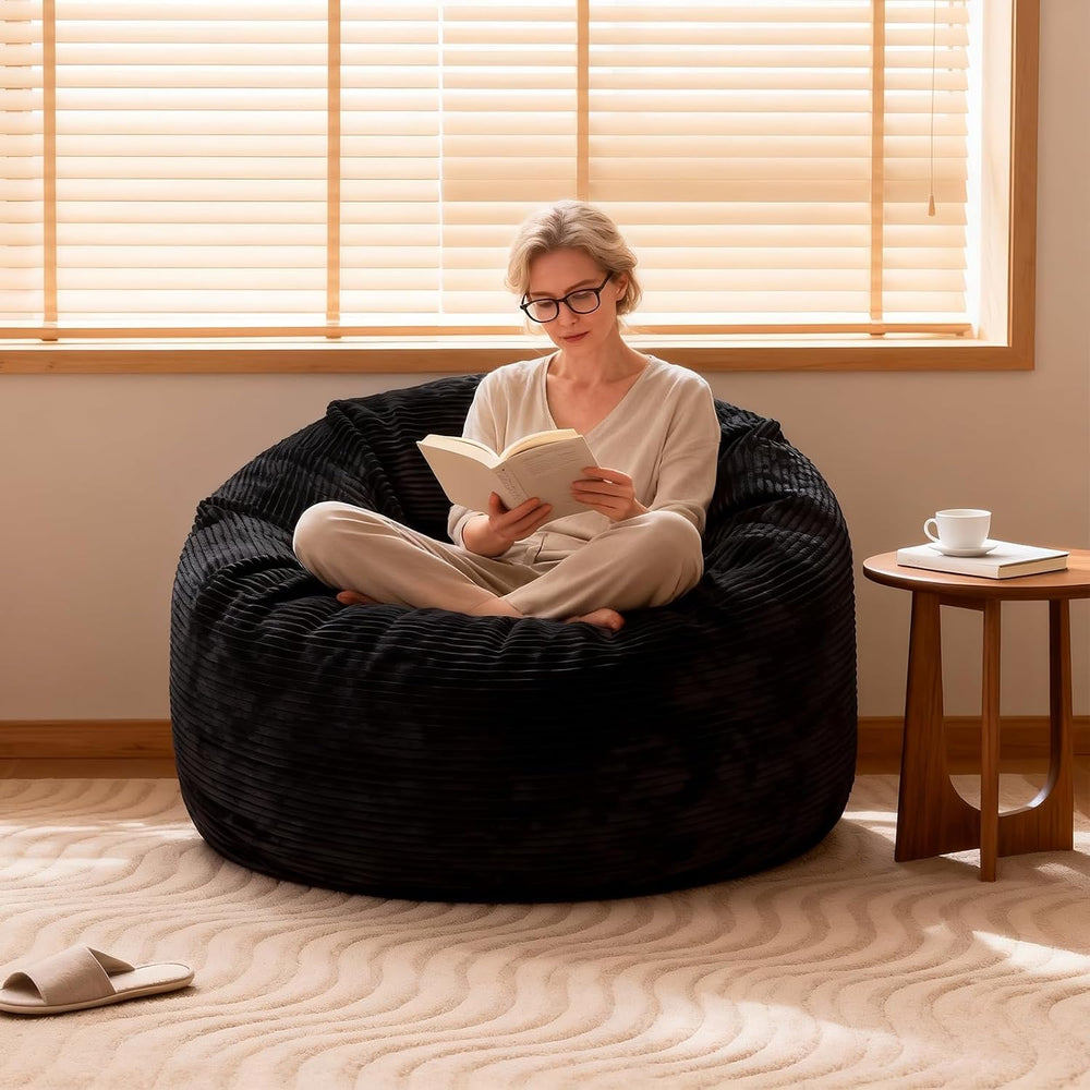 Bean Bag Chairs, 3FT Bean Bag with Memory Foam Filling, Removable and Washabl...