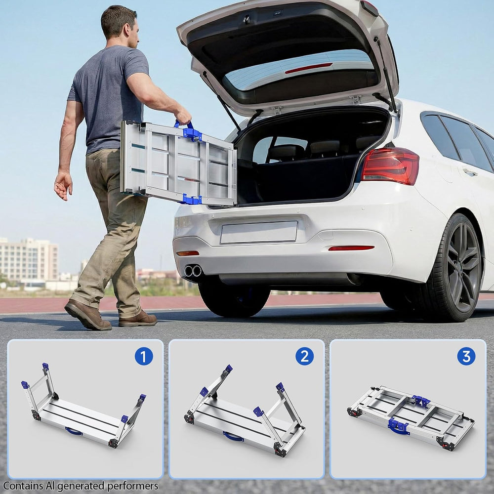 Loyoda Folding Work Platform for Adults, Portable Aluminum Step Stool 800lb |...