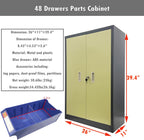 INTSUPERMAI Parts Cabinet 48 Drawers with Door Component Storage Parts Drawers Cabinet Tool for Screws, Nails, Beads,Nuts Blue Drawers