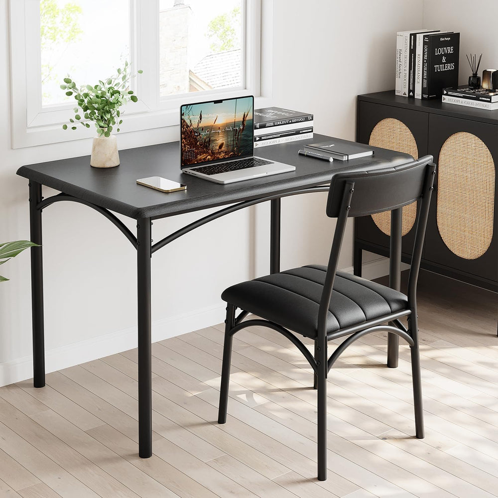 IDEALHOUSE Dining Table Set for 4, Kitchen Table and Chairs for 4 with Uphols...