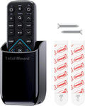 TotalMount Hole-Free Remote Control Holder – Eliminates Need to Drill Holes in Your Wall (Black, Quantity 1)