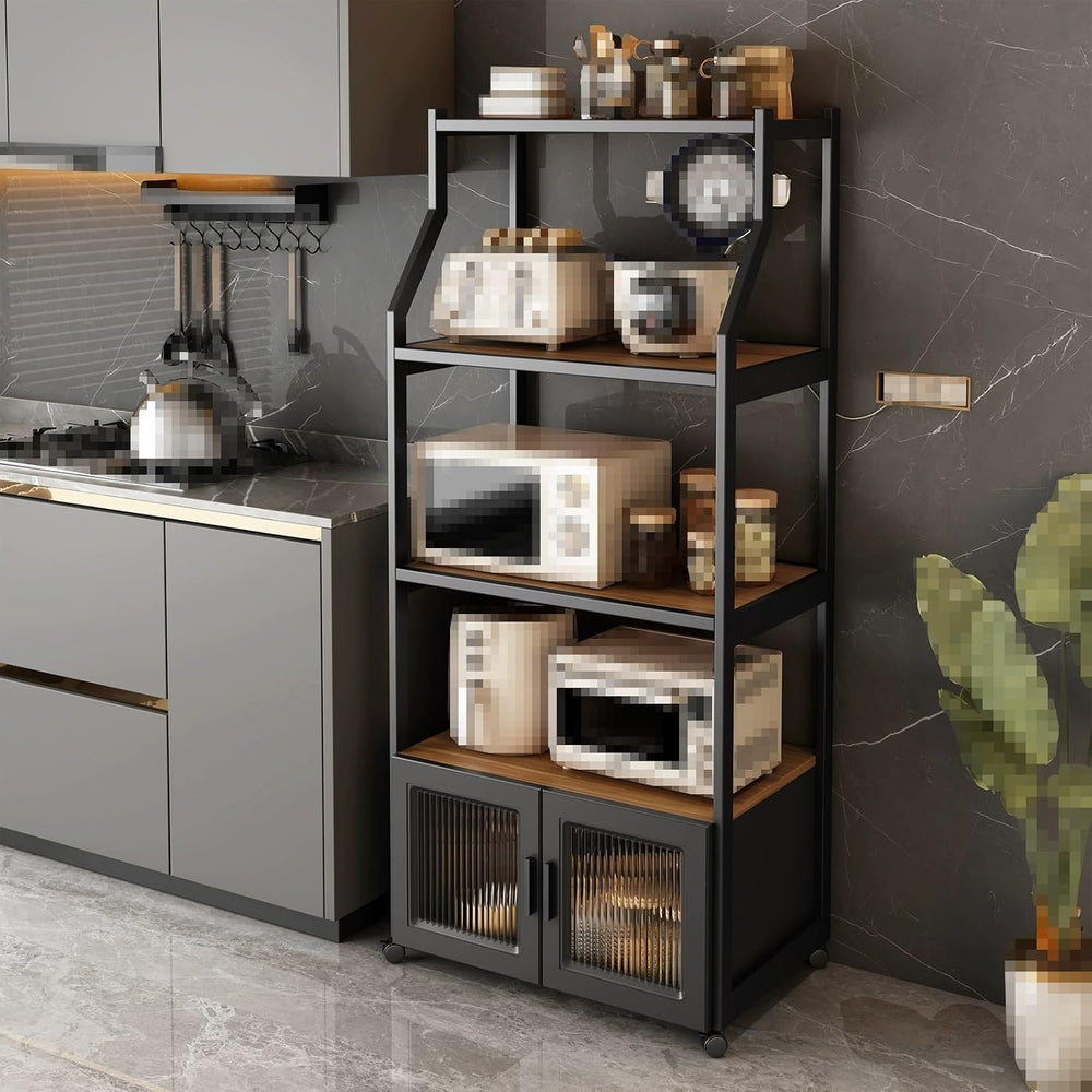 Kitchen Pantry Storage Cabinet Environmentally Friendly Particle Board Silent...
