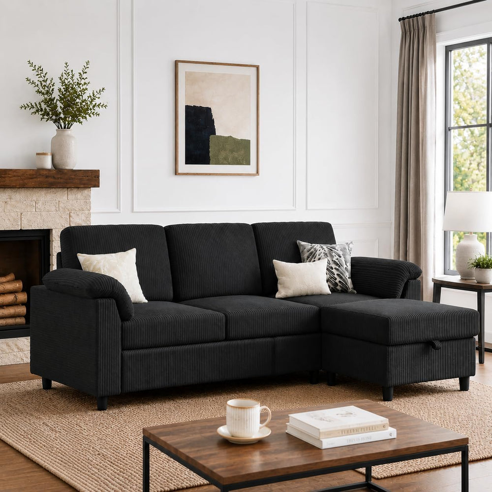 Vongrasig 79" Convertible Sectional Couch for Living Room, Modular L Sha...