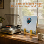 Metal Vinyl Record Album Display Holder Stand 8-15 LPs,Golden | 8-15 LPs,Metal Vinyl Record Stand