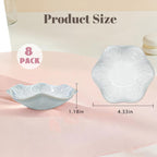 Ceramic Jewelry Tray, Ring Dish, Key Bowl Ceramic Tray 4.33 Inch, Ttrinket Dish Jewelry Dish, Desktop Decoration, Gifts for Mother Girlfriend Daughter(1Pcs-Lotus Leaf)