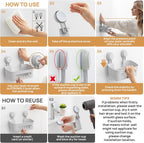 LEVERLOC Shower Caddy Suction Cup Set Shower Organizer & Soap Holder & Toothbrush Holder, Bathroom Shelf Basket NO-Drilling, Removable Suction Storage Waterproof Bathroom Caddy, Gray