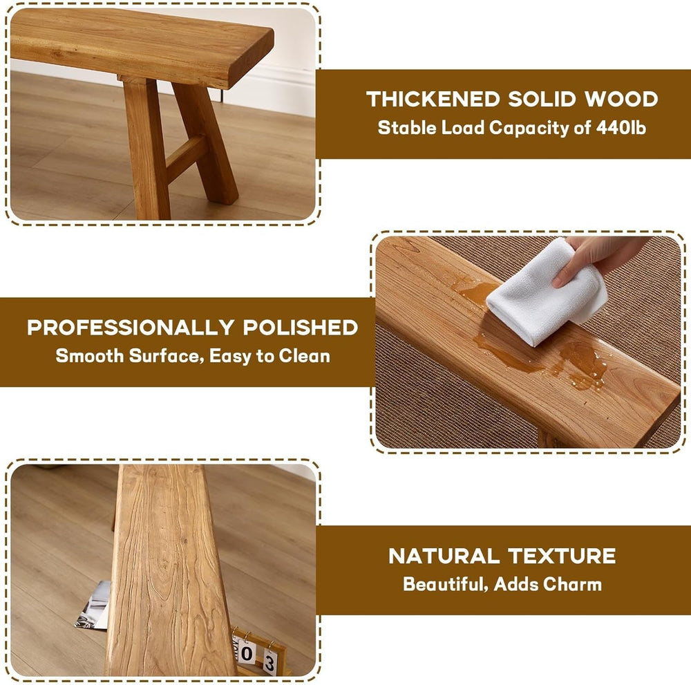 Narrow Entryway Bench Farmhouse Wood End of Bed Bench 20" 32" 39&qu...