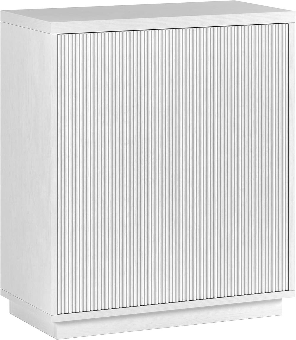 Henn&Hart 28" Fluted Accent Cabinet, Sideboard Buffet, Cloud White |...