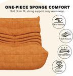 Snug Sofee Bean Bag Chair for Adults, Bean Bag Sofa - Adult Size with Soft Waterproof Fabric for Living Room, Apartments, Reading Corner, Gaming, and Movie Venue (DarkOrange)