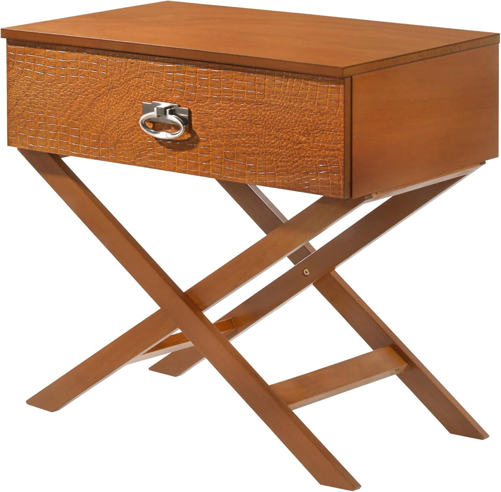 Elegant Oak Contemporary Nightstand,for Small Spaces