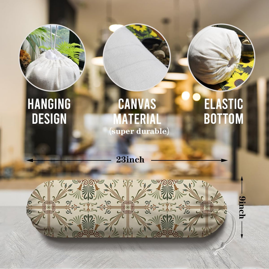 Boho Vintage Plastic Bag Holder, Reusable Grocery Bags Holder for Wall Mounting, Car Organizer, Boho Washable Shopping Bags Carrierfor Home Kitchen, Kitchen Pattern Garbage Bag 67