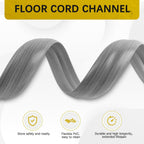 Floor Cord Cover 10FT Cord Covers for Wires on Floor Protect Wires & Prevent Trip Hazards, Easy to Cut for Home, Office, School, Concerts, Cavity W0.6in x H0.32in