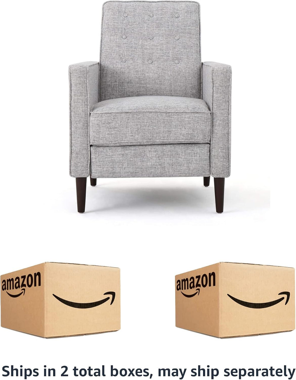 Christopher Knight Home Mervynn Mid-Century Modern Fabric Recliners, 2-Pcs Se...
