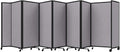 Versare Room Divider 360 Portable Wall Partition | Folding Panels | Large Freestanding Divider | Locking Wheels | Temporary Room Separator