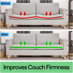 GORILLA GRIP Heavy Duty Couch Cushion Support Board to Fix Sagging Sofas, 24 x 54 Wide Loveseat Slip Resistant Thick Boards Add Strong Seat Supports, Replacement Stuffing Firmer Couches, Grey