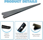 10 Pack 7‑Inch Adjustable Wire Shelf Brackets – Heavy‑Duty Double‑Track Closet & Wall Shelving System Supports（Black）