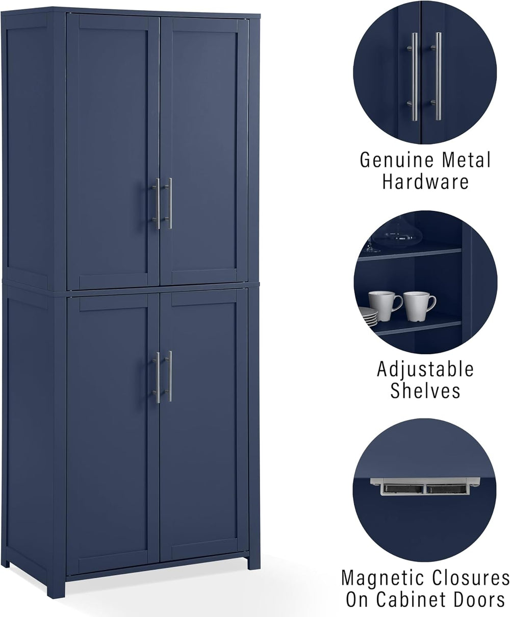 Crosley Furniture Savannah Tall Pantry Storage Cabinet with Shelves, Kitchen,...