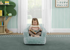 Delta Children - Serta Kids Plush Barrel Toddler Chair, Soft Foam Chair Bean Bag Chair Alternative for Boys and Girls, Cozy Seat for Reading, Watching Cartoons, Playroom Nursery Bedroom, Sage