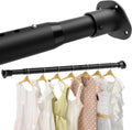 Closet Rods for Hanging Clothes, 16.5 to 79 Inches Adjustable Closet Rod, 1.3 Inch Heavy Duty Closet Hanging Rod for Wardrobes Laundry Closet Windows