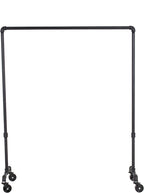 William Roberts Vintage Industrial Heavy Duty Hanging Rod Garment Rolling Closet Organizer Rack (48 in., Wheels)