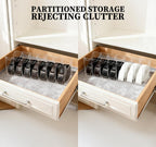 Belt Storage Rack 7-Grid Acrylic Transparent Belt Box for Men's and Women's Home use Transparent Wardrobe tie and Bow Display Cabinet with Storage Container for Drawers and wardrobes