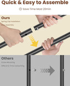 Double Rods Clothes Rack, Rolling Clothing Rack with Wheels, Metal Clothing Racks for Hanging Clothes, Portable Garment Rack Sturdy Closet Rack Trending Coat Rack for Laundry Bedroom Living Room