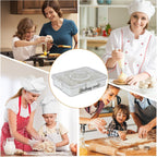 Cookie Cutter Tool Storage Box,Cake Decorating Supplies Accessories Bins,Cookie Cutter Storage with Mold,Transparent Dustproof Lid,Biscuits Cutters Organizer Storage with 8 Compartment