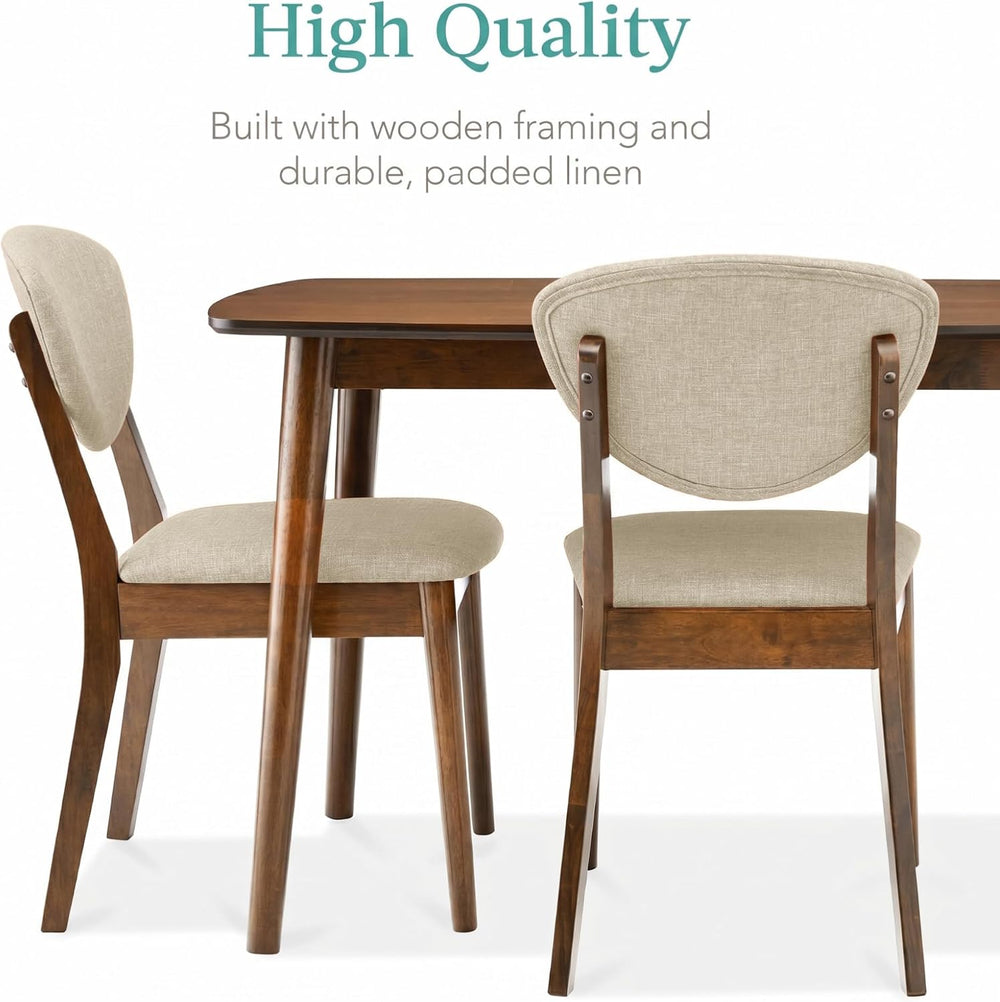 Best Choice Products 5-Piece Dining Set, Compact Mid-Century Modern Table &am...