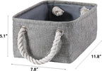 combocube 11.8 x 7.8 x 5.1 Inch Fabric Storage Bins for Shelves, Linen Storage Organizer Storage Basket with Ropes for Laundry, Home, Closet, Office, Clothes, Toys Organizer