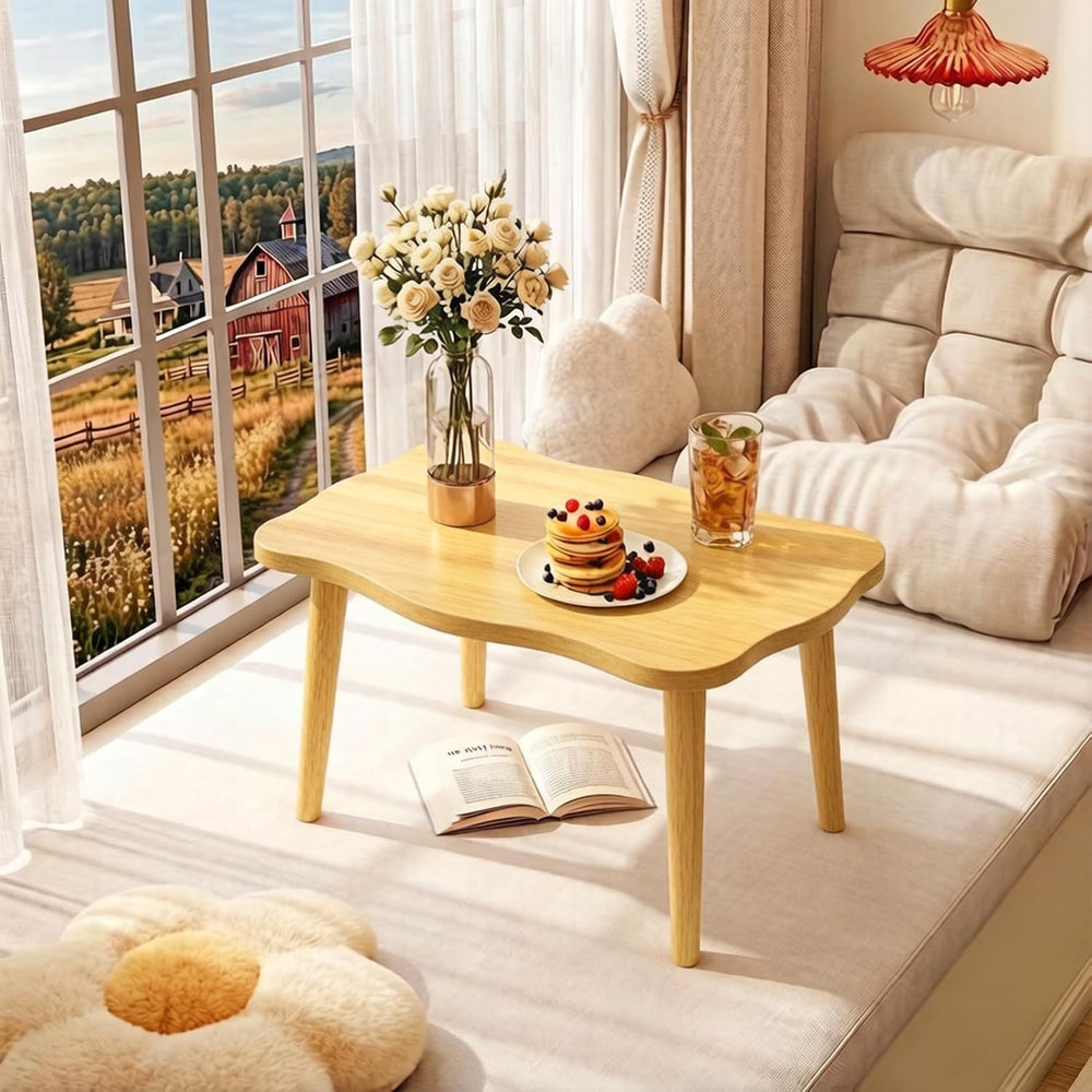 Cookie Coffee Table for Living room, Natural, 19.7"D x 31.5"W x 16&...