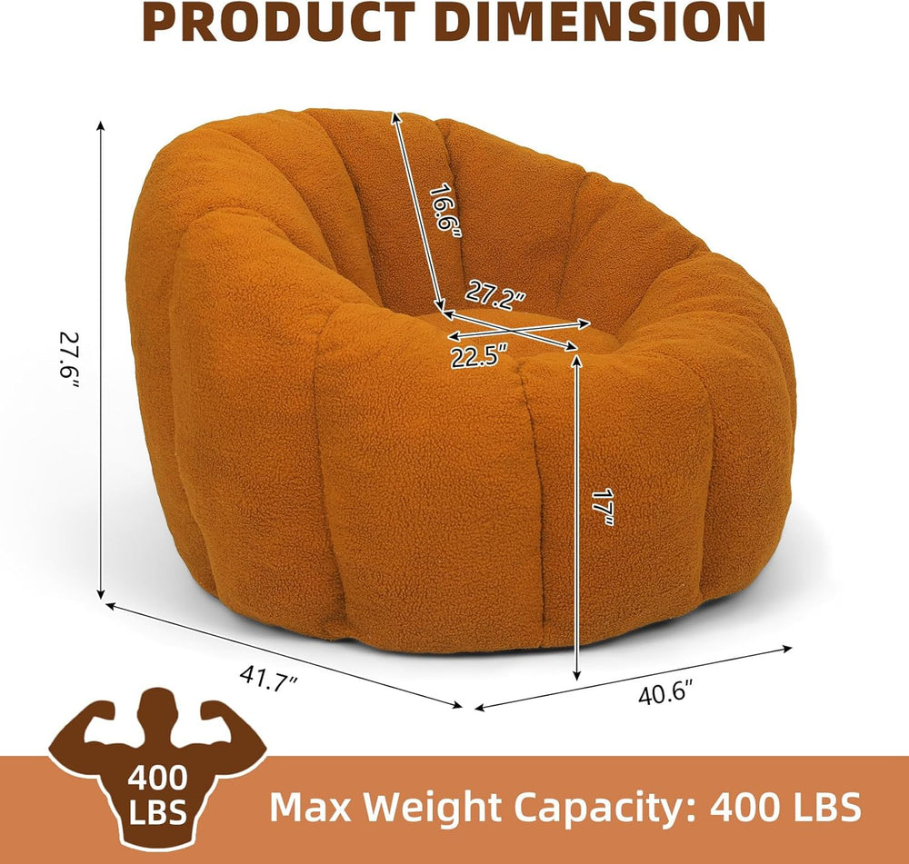 Bean Bag Chair, Large Beanbag Chairs with Filling, Bean Bag Chair with Filler...