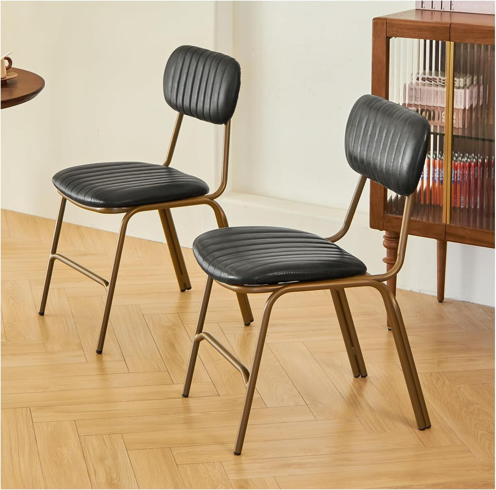 Mid Century Modern Dining Chairs Set of 2, Black