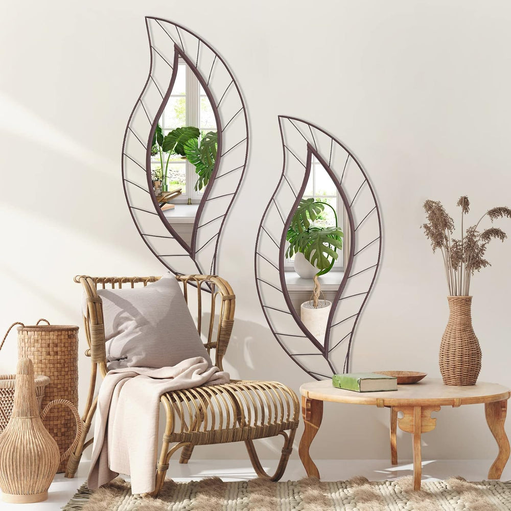 ironsmithn Rustic Mirrors for Wall, 45" x 18.5" Modern Mirror for V...