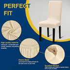Chair Covers, Stretch Kitchen Dining Room Chair Covers Set of 6, Removable Washable Dining Chair Slipcovers for Home, Hotel, Banquet