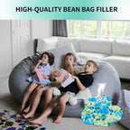10lbs Shredded Memory Foam Bean Bag Filler, Soft and Convenient Bean Bag Filling Pillow Stuffing for Beanbag, Couch, Cushion, Stuffed Animals, Dog Bed, Arts Crafts