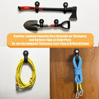 Heavy Duty Magnetic Hook, Magnetic Tool Holder, Magnetic Garage Hooks, Extension Cord Strap for Cable, Rope, Wire Storage in Garage,Workshop,RV,Pick-up(Dia.1.69" Magnet * 4Pcs)