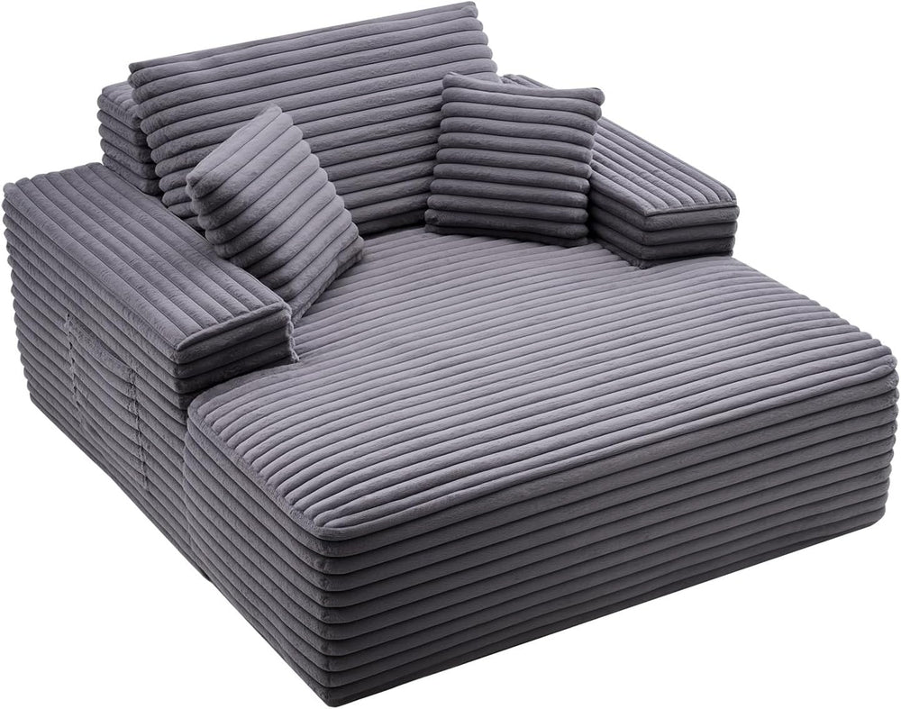 VEVOR Chaise Lounge Chair, 48 in Floor Chaise Lounge Indoor, Modern Upholster...