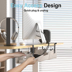 Under Desk Cable Management Tray,No-Drill Upgraded Thickened Felt Cord Organizer with Clamp or Screw Mount,Cable Holder for Standing Desk,Home Or Office(Beige, 31.5")