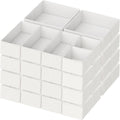 Criusia Drawer Organizer Clothes, 24 Pack Dresser Organizer for Baby Clothes, Underwear, Sock- Foldable Closet Organization and Storage Dividers Bins for Nursery, Bedroom and Dorm (White)