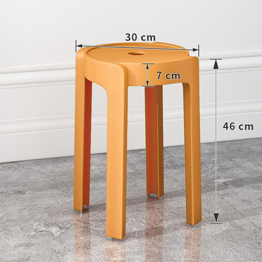 6 Pack Plastic Stackable Stools, 18" Tall, Portable Chair for Easy to St...