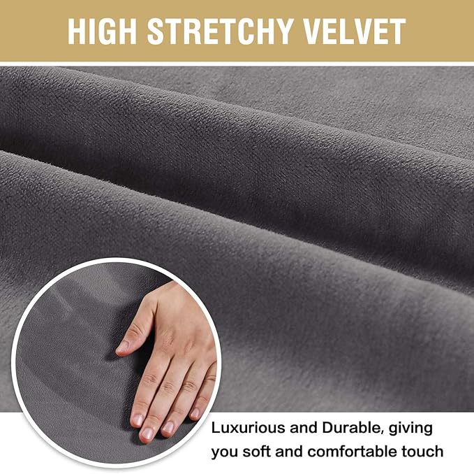 H.VERSAILTEX Velvet Dining Chair Covers Stretch Chair Covers for Dining Room ...