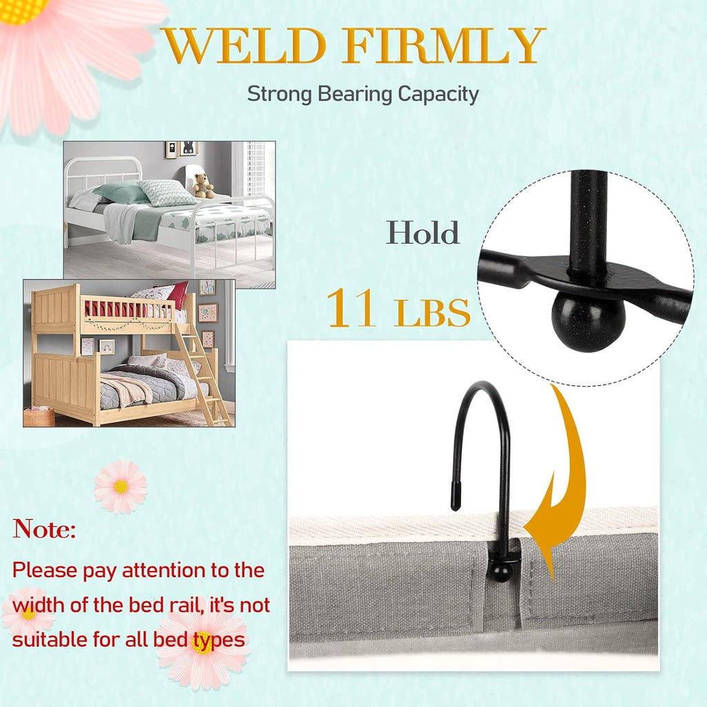 Bedside Storage Caddy/Bedside Hanging Storage Bag for Headboards Bunk Beds Dorm Rooms Book Phone Magazine Holder (2PC Grey)