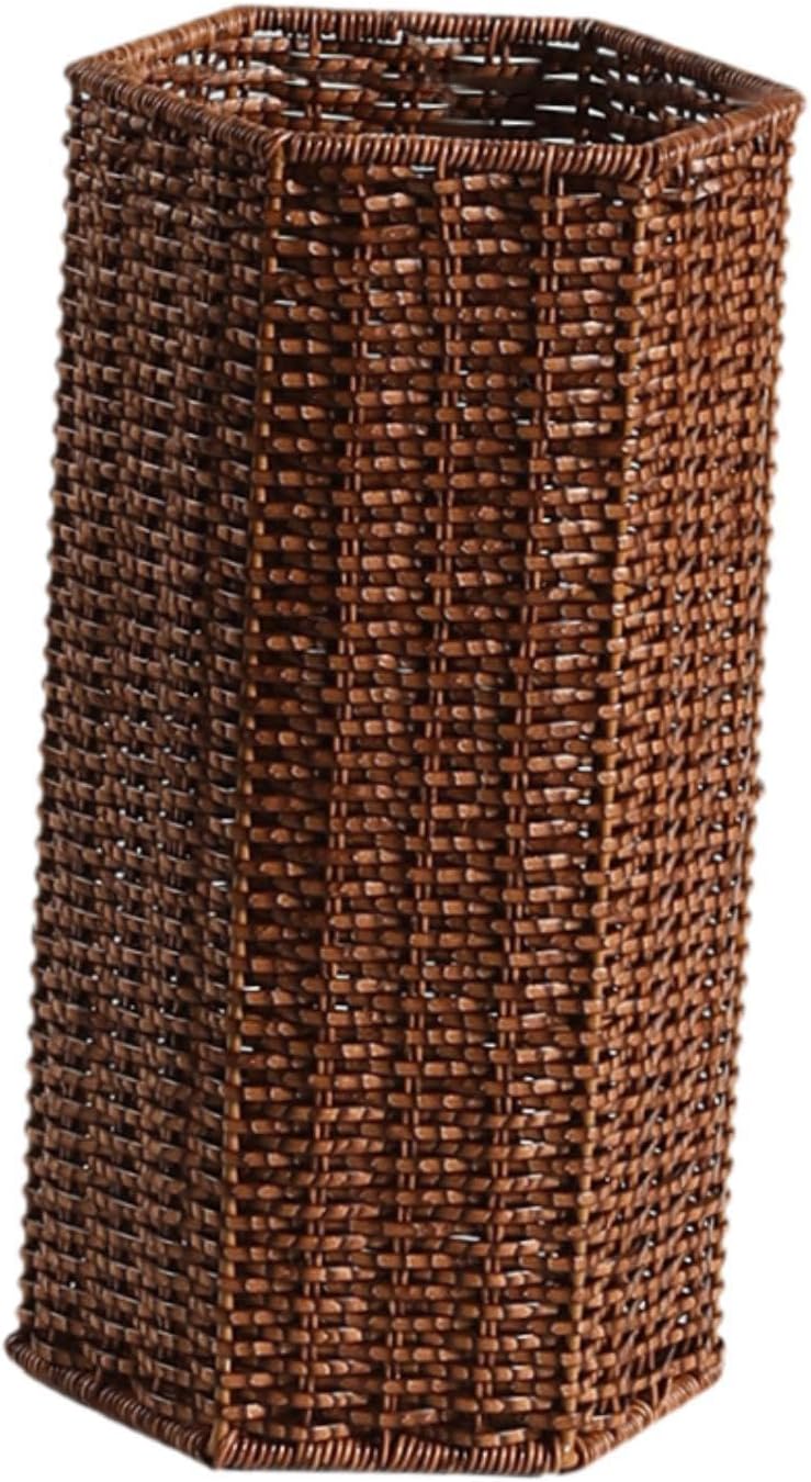 Organizer Umbrella Rack Sturdy Trendy Portable Decor Handwoven Basket Storage Bucket for Hallway Housewarming Gift Entryway, Hexagon