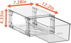 clear Drawer-Type Plastic Storage Box Bins Organizer，Family First Aid Kits Medicine cabinet Box Organizer,Closet ，Shelf，Ointments, Adhesive Bandages，Cosmetics,Office Items (clear, ZZ4L)
