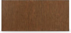 Signature Design by Ashley Lyncott Mid-Century Dining Extension Table with Removable Center Leaf, Dark Brown