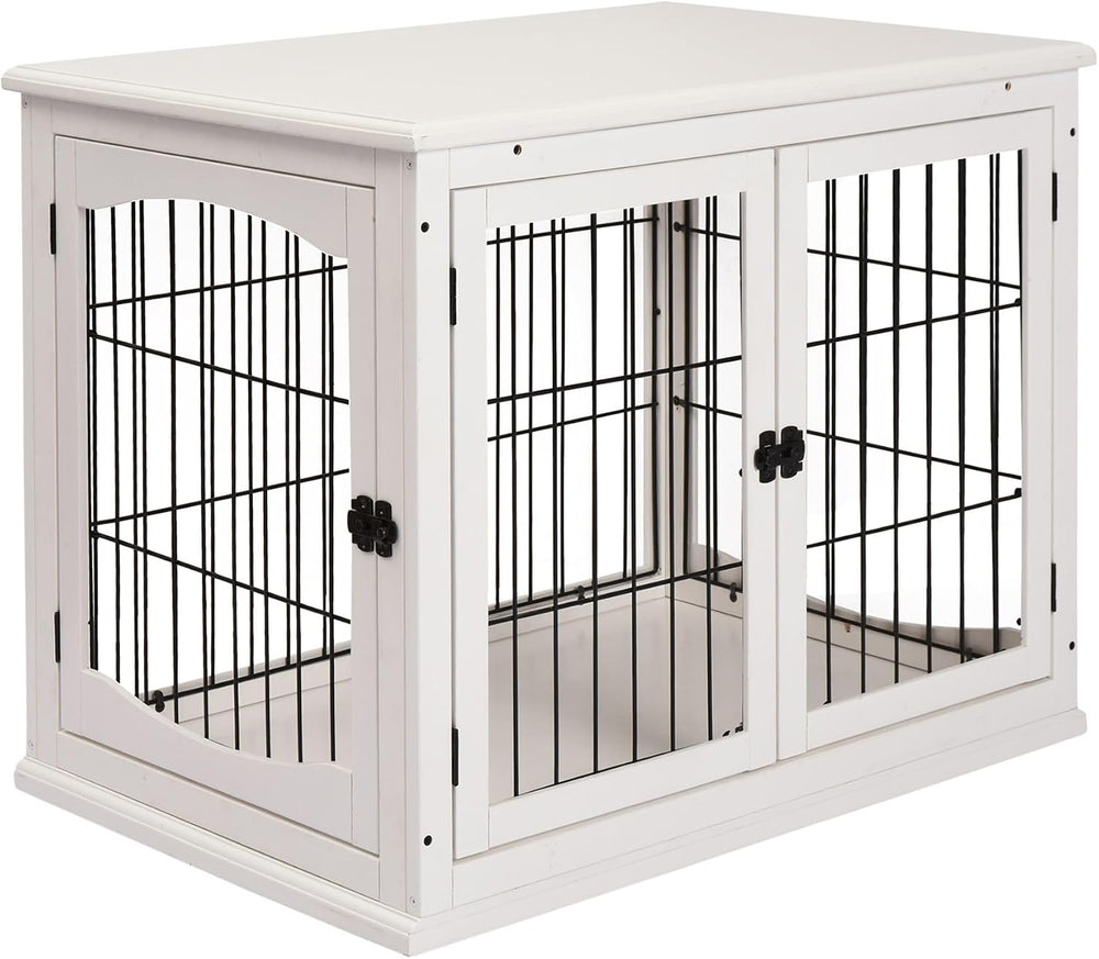 26-inch Durable Heavy-Duty Solid Premium Engineered Wood Dog End Table with T...