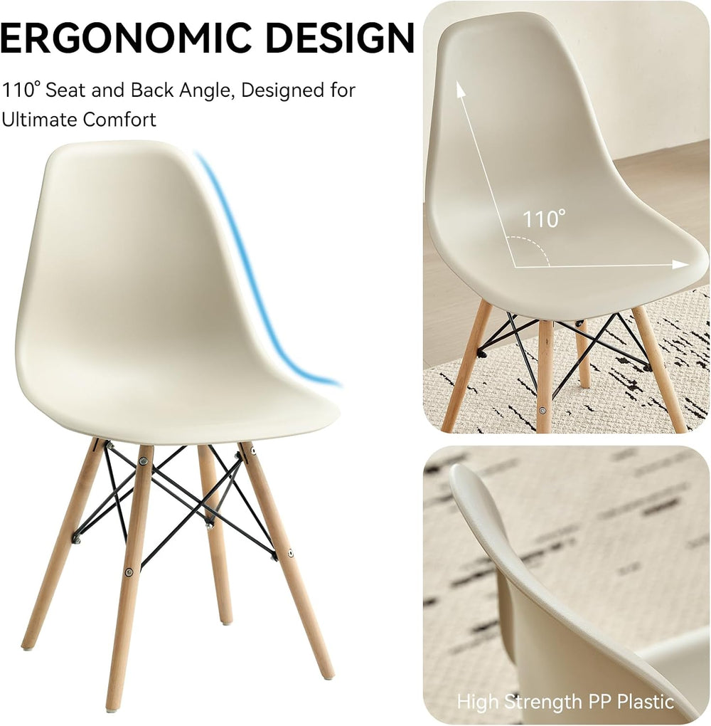 5-Piece Round Dining Set, 35.5" Sand Table Chairs Set of 4 | Kitchen Tab...