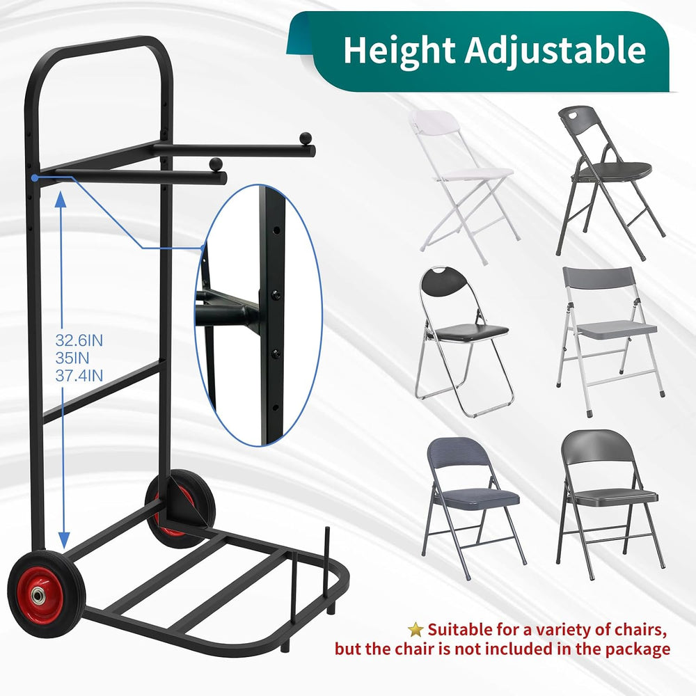 Folding Chair and Table Cart,Small-Sized Chair Storage Cart,200LBS Capacity